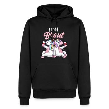 Team Braut Einhorn Geschenk Junggesellin JGA - Männer Premium Bio Hoodie - Schwarz - Vorne - Nico (187cm)