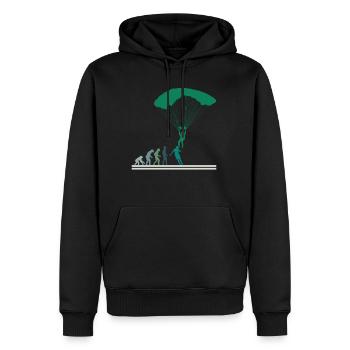Parachute Evolution Parachute Skydiving - Sweat à capuche Premium bio Homme - noir - Devant - Nico (187cm)