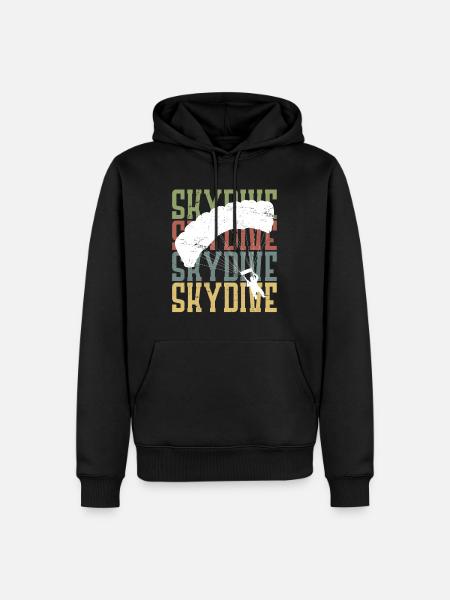 Parachutist motif Skydive Skydiver - Men’s Premium Organic Hoodie - black