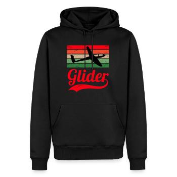 Thermal hunter glider pilot glider pilot - Men’s Premium Organic Hoodie - black - Front - Nico (187cm)