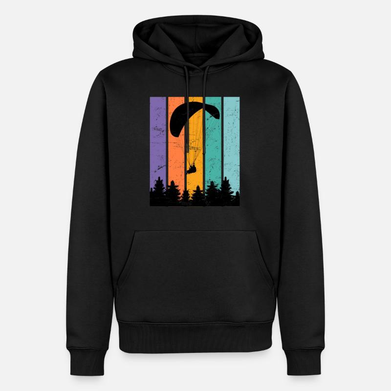 Gleitschirmpilot Paraglider Gleitschirmflieger - Männer Premium Bio Hoodie - Schwarz