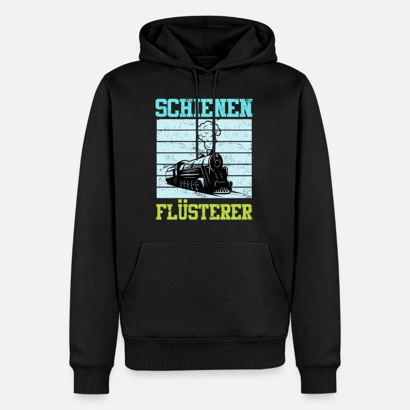 Modelleisenbahn Modellbauer Spruch Gleise - Männer Premium Bio Hoodie - Schwarz