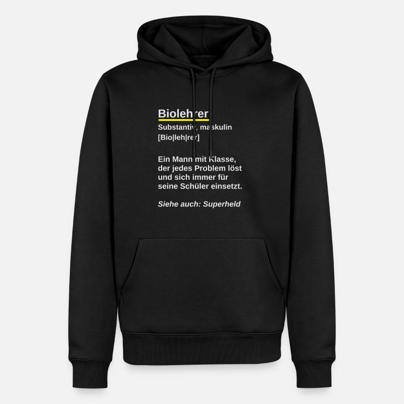 Biolehrer Geschenk Referendar Biologielehrer - Männer Premium Bio Hoodie - Schwarz