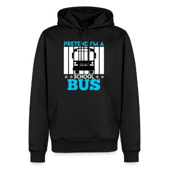 Bus Sort chauffeur bus cadeau - Sweat à capuche Premium bio Homme - noir - Devant - Nico (187cm)