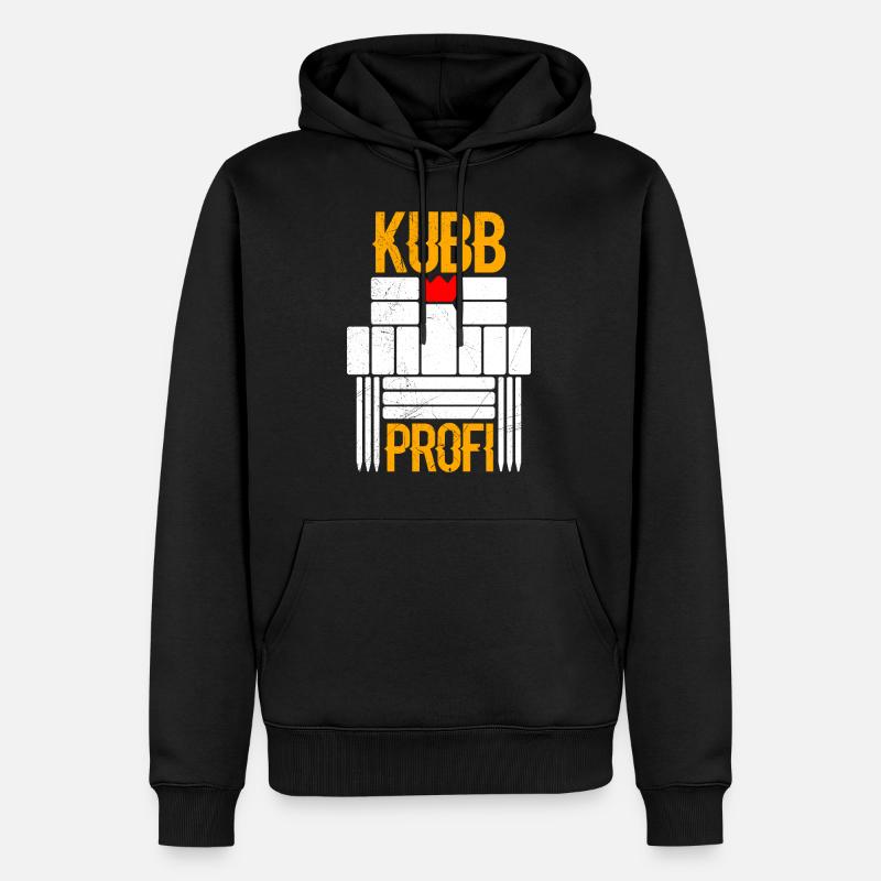 Kubb Profi Wikingerschach Geschenk - Männer Premium Bio Hoodie - Schwarz