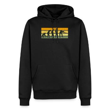Snooker Billard Evolution Affe Mensch 8-Ball - Männer Premium Bio Hoodie - Schwarz - Vorne - Nico (187cm)