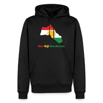 Her biji Kurdistan Kurdisch Geschenk Heimat - Männer Premium Bio Hoodie - Schwarz - Vorne - Nico (187cm)