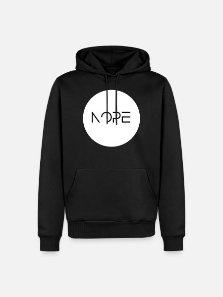 Nope - Männer Premium Bio Hoodie - Schwarz