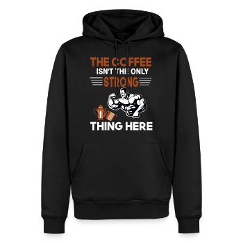 Barista Spruch Kaffee Liebe Coffeeshop Papa - Männer Premium Bio Hoodie - Schwarz - Vorne - Nico (187cm)