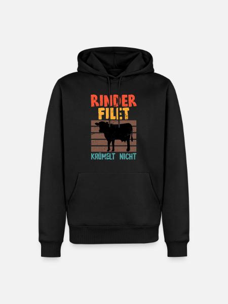Fleisch Fleischliebe Grillfleisch Steak Spruch - Männer Premium Bio Hoodie - Schwarz