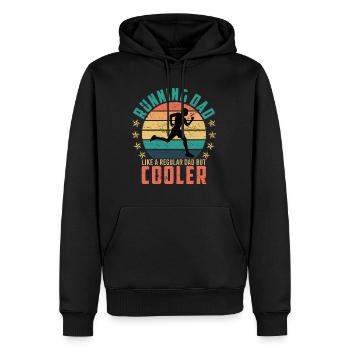 Vatertag Geschenk für Läufer und Jogger Marathon - Männer Premium Bio Hoodie - Schwarz - Vorne - Nico (187cm)