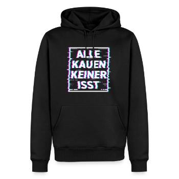 Lustiges Drogen MDMA Extasy Motiv Techno Festival - Männer Premium Bio Hoodie - Schwarz - Vorne - Nico (187cm)