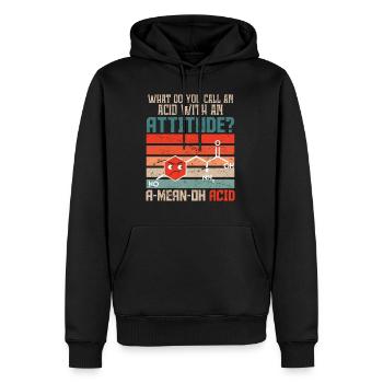 Chimiste blague cadeau de chimie - Sweat à capuche Premium bio Homme - noir - Devant - Nico (187cm)