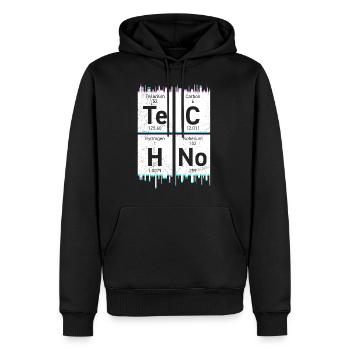 Techno Musik Chemie Elemente Periodensystem - Männer Premium Bio Hoodie - Schwarz - Vorne - Nico (187cm)