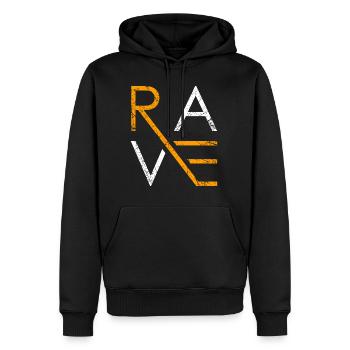 Rave Geschenk Techno Musik Techno Party - Männer Premium Bio Hoodie - Schwarz - Vorne - Nico (187cm)