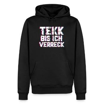 Tekk jusqu’à je crève Hardstyle HARDSTYLE EDM - Sweat à capuche Premium bio Homme - noir - Devant - Nico (187cm)