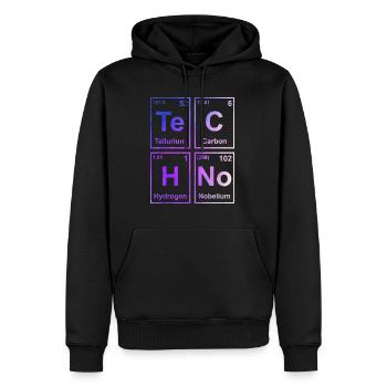 Électro musique Techno Hardstyle Hardtek Deep House - Sweat à capuche Premium bio Homme - noir - Devant - Nico (187cm)