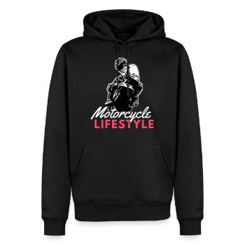 Motorcycle Lifestyle / Motorrad / Motorräder biker - Männer Premium Bio Hoodie - Schwarz - Vorne - Nico (187cm)