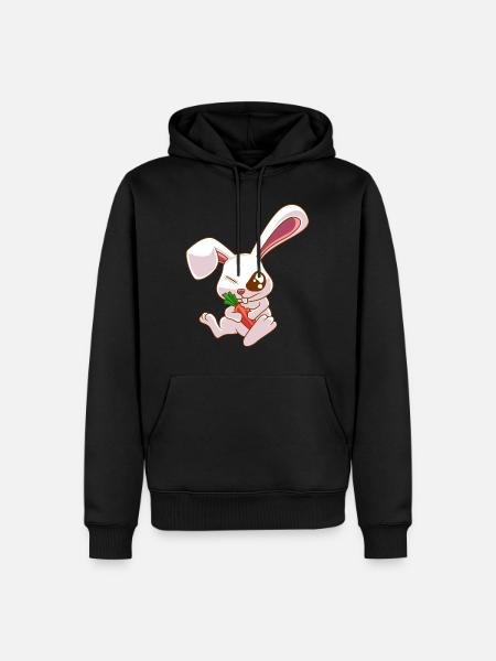 Eyed Królik Zombie Rabbit Prezent - Ekologiczna męska bluza z kapturem Premium - czarny
