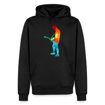 Rock Music Punk Rock Polygon Art Punker - Men’s Premium Organic Hoodie - black - Front - Nico (187cm)