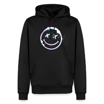Techno Musik Psy Trance Acid Hardtekk - Männer Premium Bio Hoodie - Schwarz - Vorne - Nico (187cm)