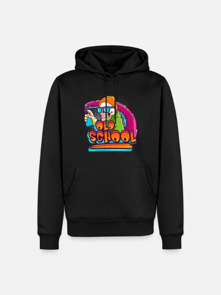 Old School Sprayer Graffiti Skelett Totenkopf - Herre Premium økologisk hoodie - sort