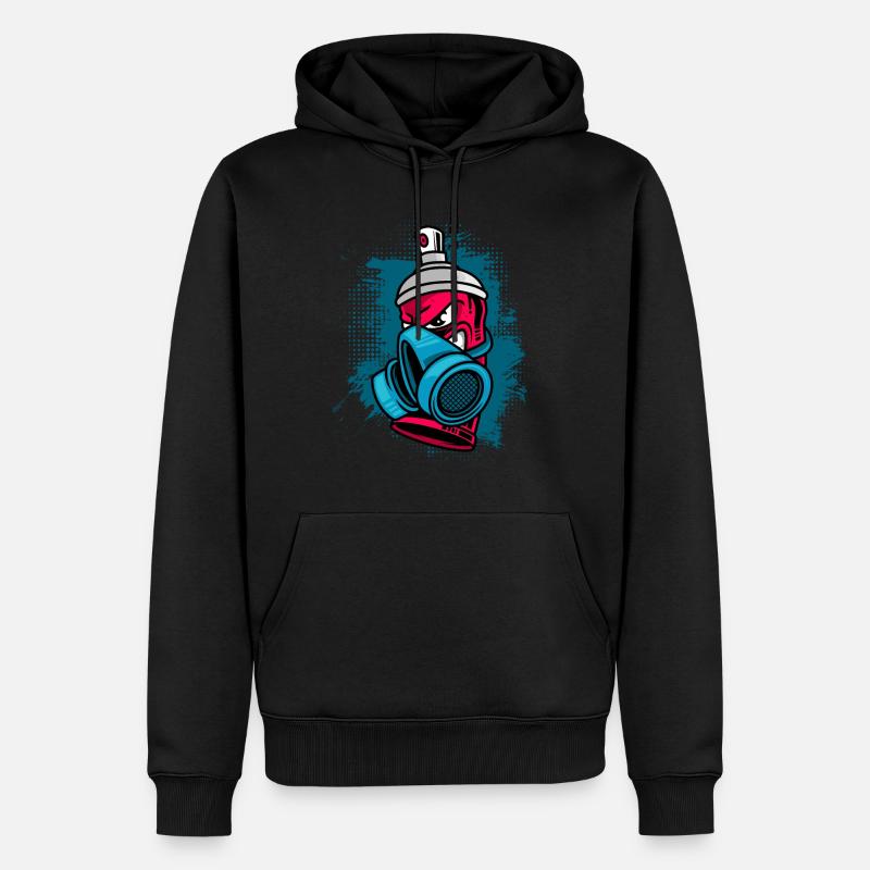 Spraydose Lackierer Kunst Graffiti - Männer Premium Bio Hoodie - Schwarz