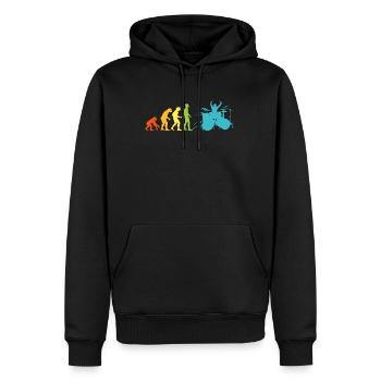 Musikband Schlagzeuger Evolution Drumsticks - Männer Premium Bio Hoodie - Schwarz - Vorne - Nico (187cm)