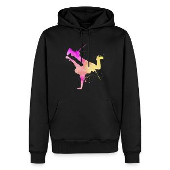 Breakdance Street Art Breakdancer Hip Hop - Sweat à capuche Premium bio Homme - noir - Devant - Nico (187cm)