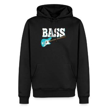 Basse Musicien Basse Guitare E-Rock Rock - Sweat à capuche Premium bio Homme - noir - Devant - Nico (187cm)