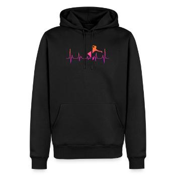 Breakdance Herzschlag Urban Dance Street Art - Männer Premium Bio Hoodie - Schwarz - Vorne - Nico (187cm)