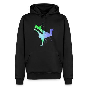 Breakdancer Graffiti Hip Hop B-Boy Street Art - Männer Premium Bio Hoodie - Schwarz - Vorne - Nico (187cm)
