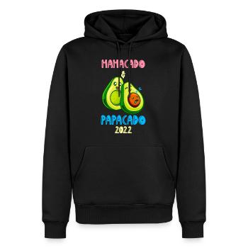 Futurs parents Mamacado et papacado bébé 2022 - Sweat à capuche Premium bio Homme - noir - Devant - Nico (187cm)