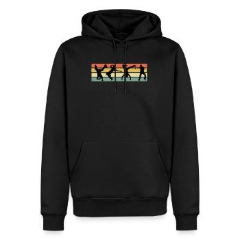 Retro Breakdance Urban Dance Street Art Artiste - Sweat à capuche Premium bio Homme - noir - Devant - Nico (187cm)