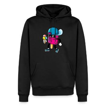 Coole Eiskreme Eis Lustiger Cartoon Kinder - Männer Premium Bio Hoodie - Schwarz - Vorne - Nico (187cm)