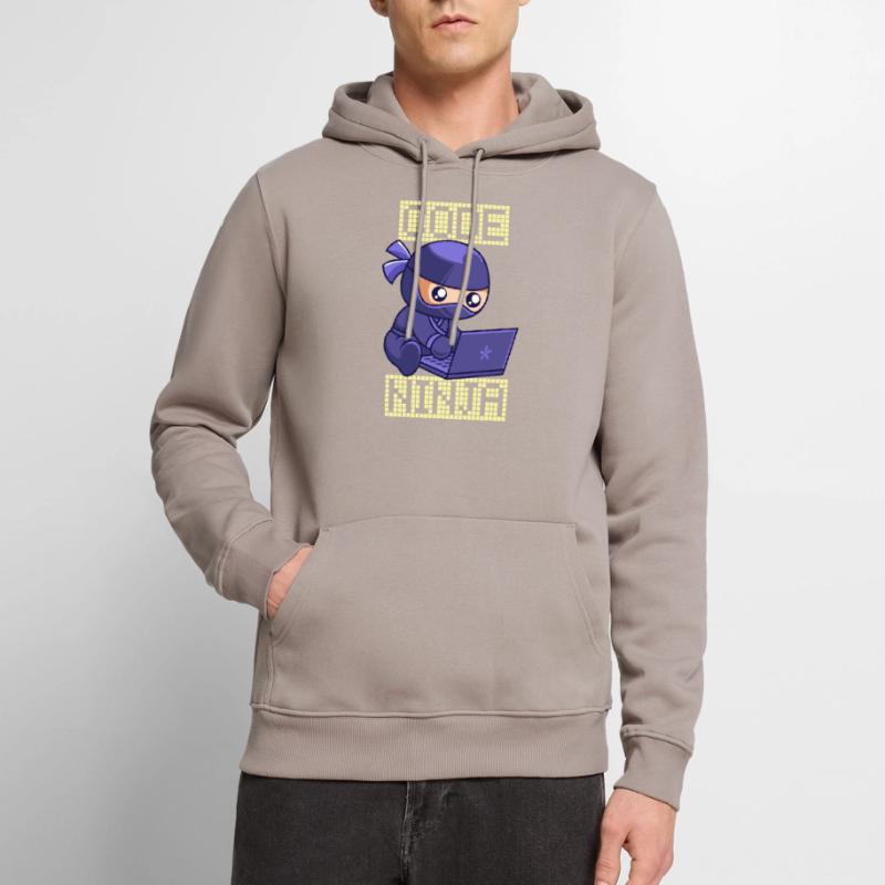 Code Ninja Coder Sofware développeur programmeur Sweat à capuche Premium bio Homme
