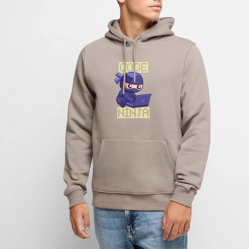Code Ninja Coder Sofware développeur programmeur Sweat à capuche Premium bio Homme