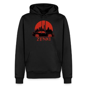 Zenki Cadeau JDM Motorsport Japon Voiture Cadeau - Sweat à capuche Premium bio Homme - noir - Devant - Nico (187cm)