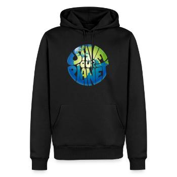 Save our Planet Umwelt Klimaschutz - Männer Premium Bio Hoodie - Schwarz - Vorne - Nico (187cm)