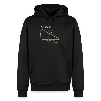 Mathelehrer Hypotenuse Finde x Satz des Pythagoras - Männer Premium Bio Hoodie - Schwarz - Vorne - Nico (187cm)