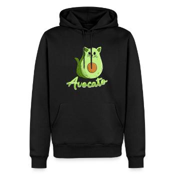 Veganer Katze Katzenbesitzer Kater Avocato - Männer Premium Bio Hoodie - Schwarz - Vorne - Nico (187cm)