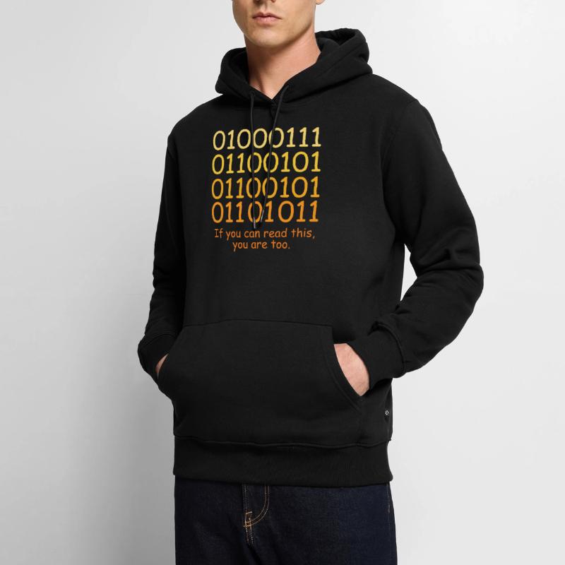 Conception de code binaire de code amusant pour les geeks nerds Sweat à capuche Premium bio Homme