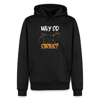 Why Sirius ? Étoiles Constellation Ciel étoilé - Sweat à capuche Premium bio Homme - noir - Devant - Nico (187cm)