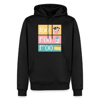 Mathematiker Witz Ableitung der Kuh Milch Käse - Männer Premium Bio Hoodie - Schwarz - Vorne - Nico (187cm)