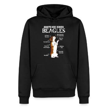 Anatomie eines Beagles Hundehalter Beagle - Männer Premium Bio Hoodie - Schwarz - Vorne - Nico (187cm)