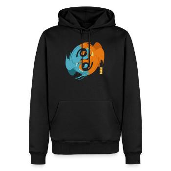 Yin und Yang Essig Symbol - Männer Premium Bio Hoodie - Schwarz - Vorne - Nico (187cm)
