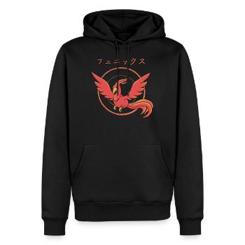 Kawaii Phoenix - Männer Premium Bio Hoodie - Schwarz - Vorne - Nico (187cm)