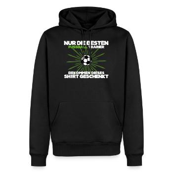 Fußball Fußballtrainer Coach Spruch Spieler - Männer Premium Bio Hoodie - Schwarz - Vorne - Nico (187cm)