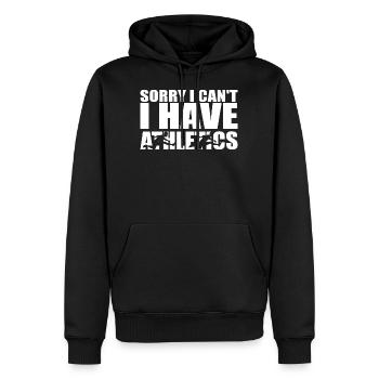 I Have Leichtathletik Athletics Sportler Spruch - Männer Premium Bio Hoodie - Schwarz - Vorne - Nico (187cm)