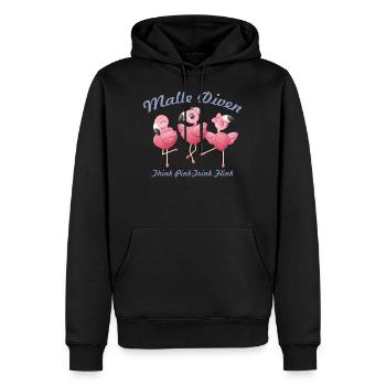 Malle Diven Think Pink Trink Flink Braut Geschenk - Männer Premium Bio Hoodie - Schwarz - Vorne - Nico (187cm)